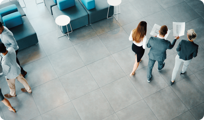 overhead-shot-of-busy-office