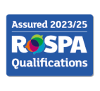 RoSPA Qualifications Assured year logo 2023-2025